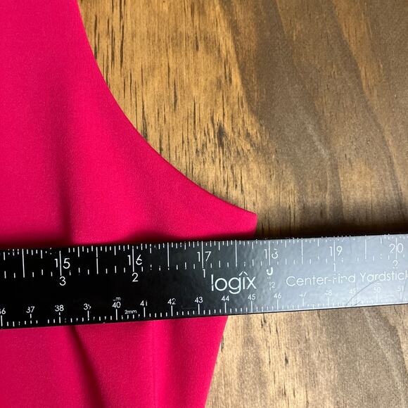 Express Womens Bodysuit Pink Body Contour Crew Neck Open Back Stretch XL - Picture 6 of 10